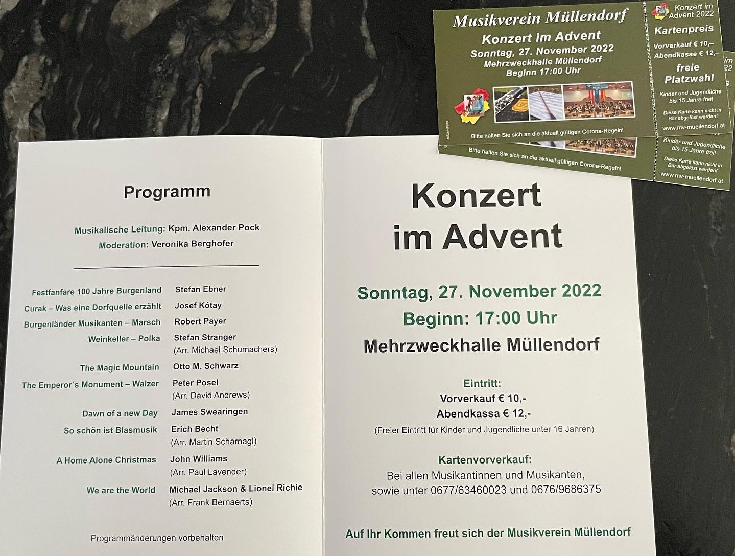 Konzert mit Infos